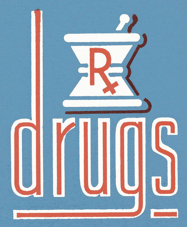 Addiction Poster featuring the drawing Prescription Drugs #1 by CSA Images