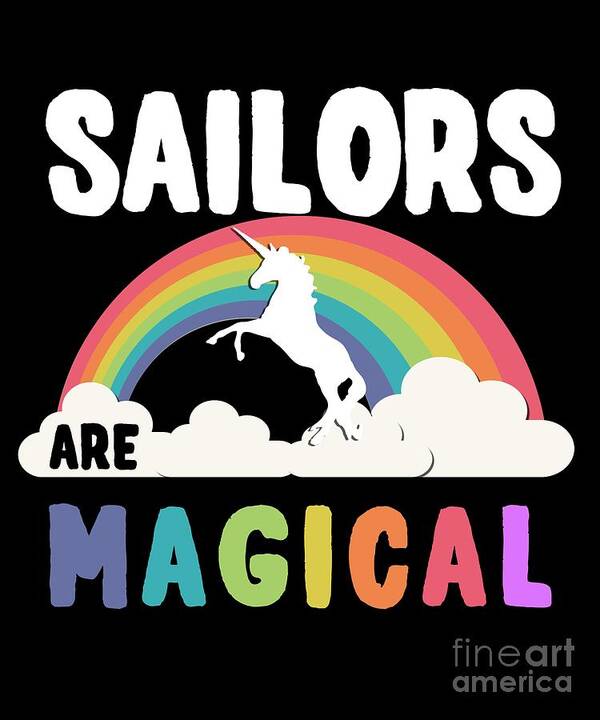 Unicorn Poster featuring the digital art Sailors Are Magical #1 by Flippin Sweet Gear