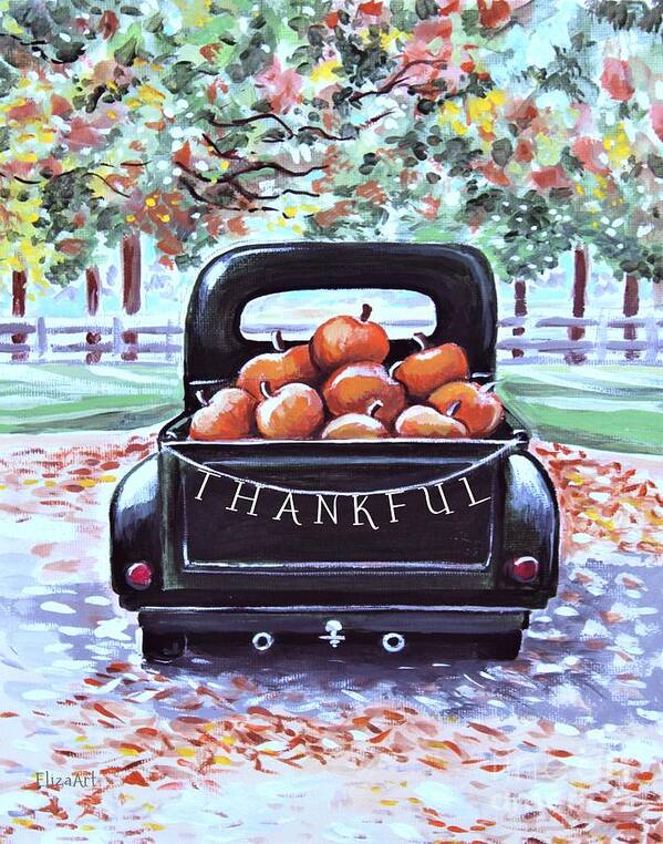 Landscape Poster featuring the painting Thankful by Elizabeth Robinette Tyndall