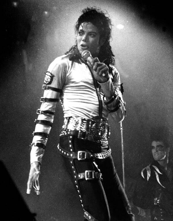 1980-1989 Poster featuring the photograph Views Of Michael Jackson Concert During #1 by New York Daily News Archive