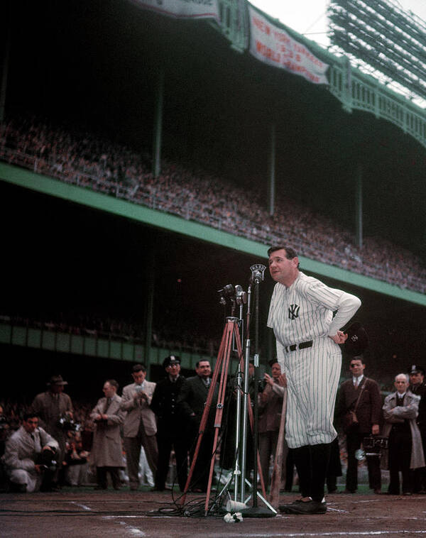 Yankee Stadium Poster featuring the photograph Babe Ruth #3 by Ralph Morse