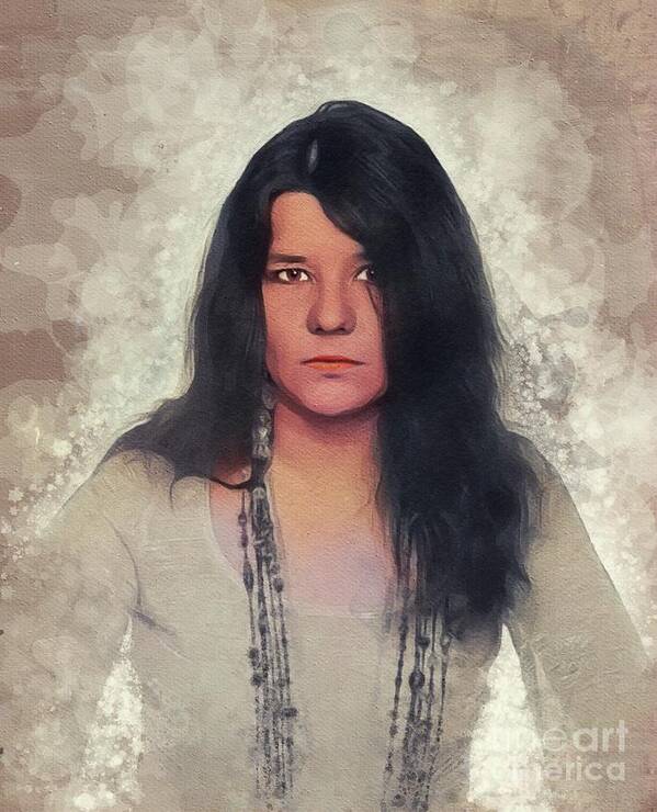 Janis Poster featuring the painting Janis Joplin, Music Legend #2 by Esoterica Art Agency