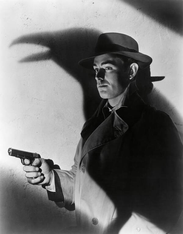 Alan Ladd Poster featuring the photograph ALAN LADD in THIS GUN FOR HIRE -1942-. #3 by Album
