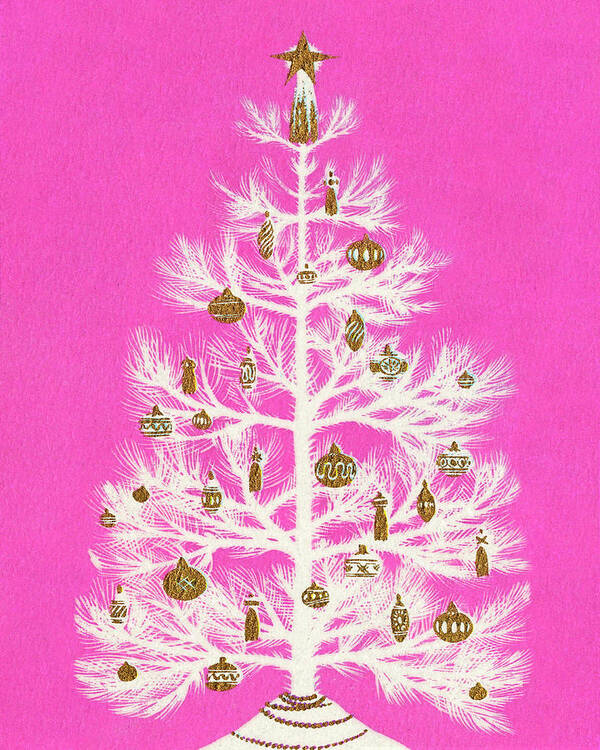 Branch Poster featuring the drawing Christmas Tree #3 by CSA Images