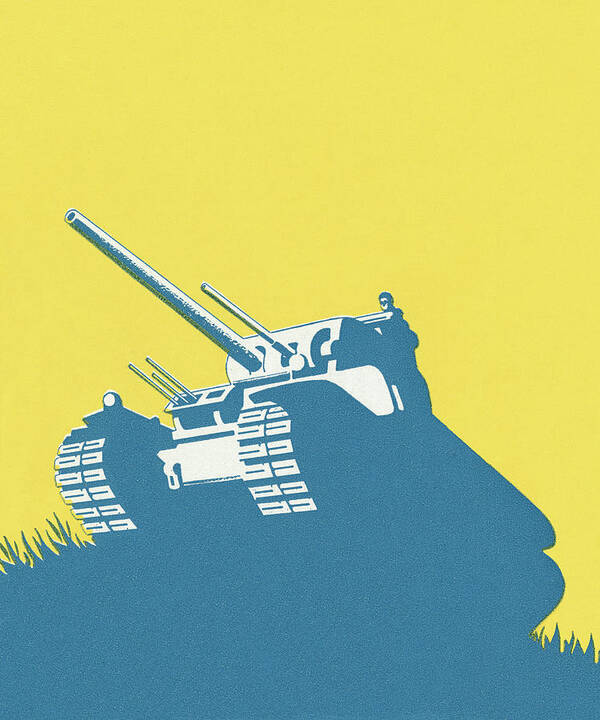 Armed Forces Poster featuring the drawing Tank #3 by CSA Images