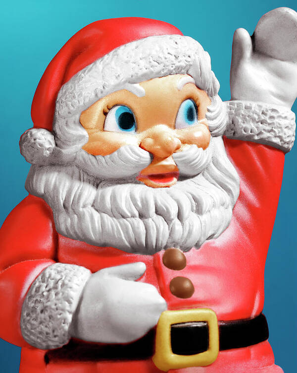 Accessories Poster featuring the drawing Plastic Santa Claus #5 by CSA Images