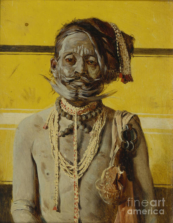 Painted Image Poster featuring the drawing A Fakir, 1874-1876. Artist by Heritage Images