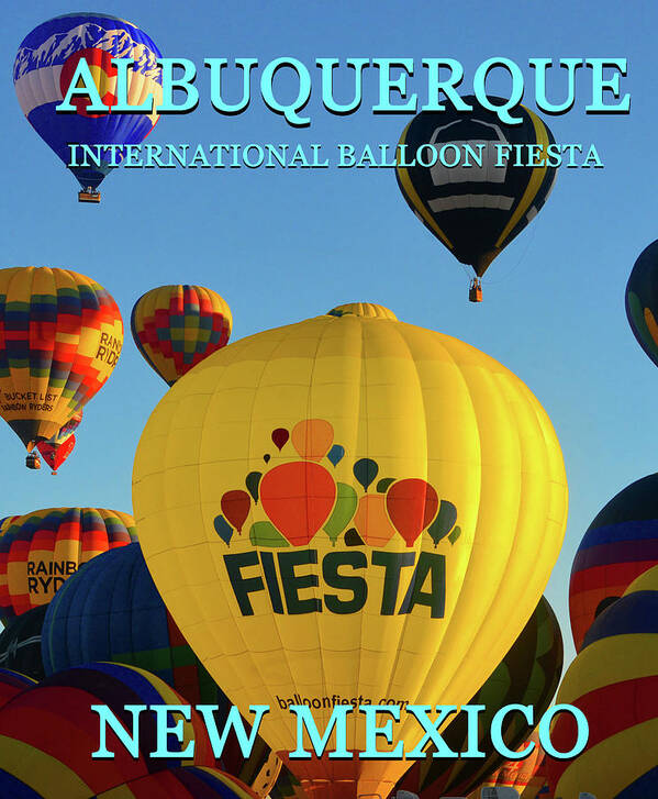 Albuquerque International Balloon Fiesta Poster featuring the photograph Albuquerque Internation Balloon Fiesta Work D by David Lee Thompson