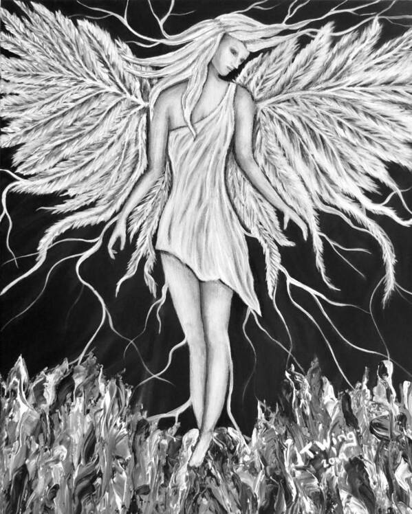 Angel Poster featuring the painting Ascension by Teresa Wing