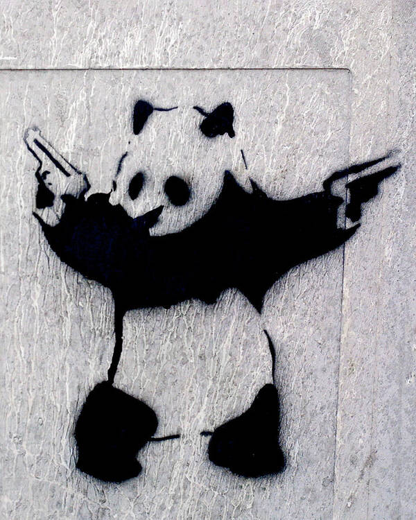 Banksy Poster featuring the photograph Banksy Panda by Gigi Ebert