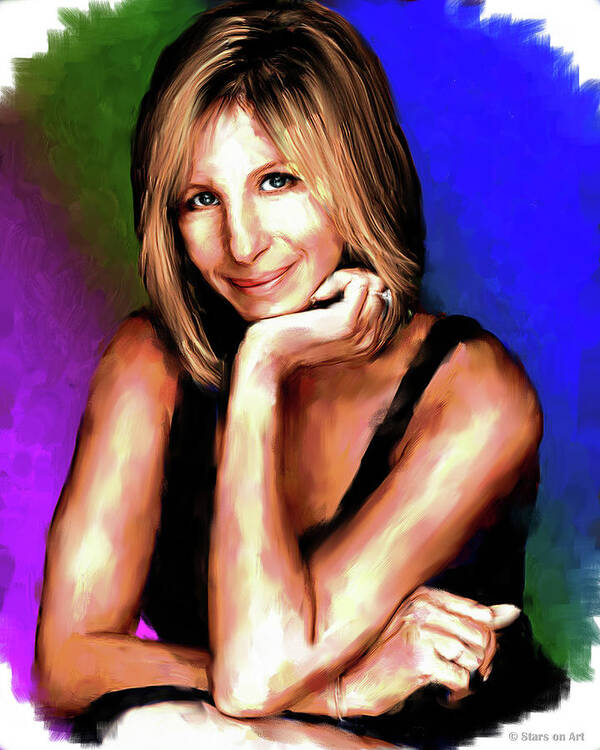 Bio Poster featuring the painting Barbra Streisand painting -bio by Movie World Posters