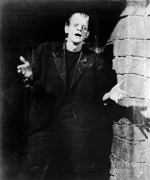 People Poster featuring the photograph Boris Karloff In Frankenstein by Bettmann