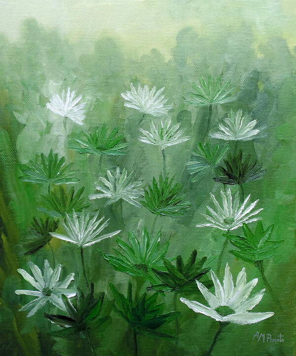Wildflowers Poster featuring the painting Breath by Angeles M Pomata