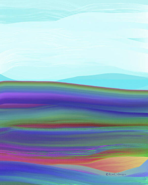 Digital Painting Poster featuring the digital art Calm Inspiration by Kae Cheatham