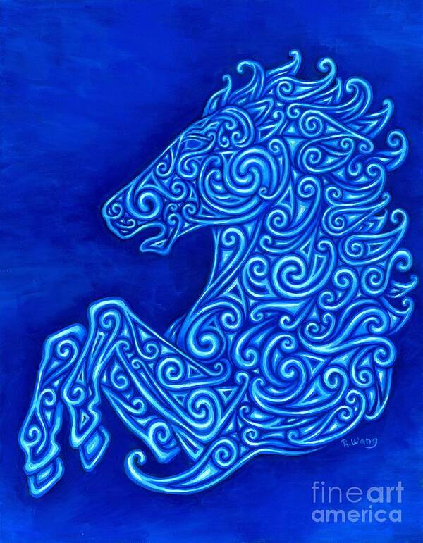 Horse Poster featuring the painting Celtic Horse by Rebecca Wang