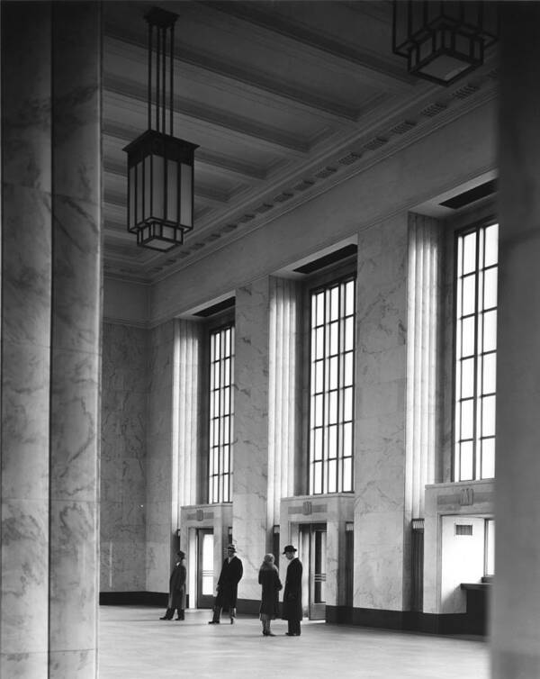 People Poster featuring the photograph Chicagos Main United States Postal by Chicago History Museum