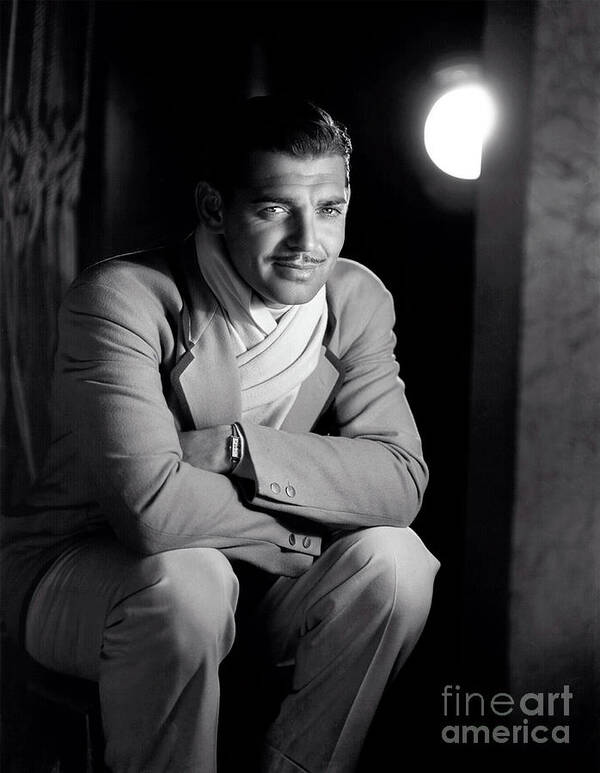 Clark Poster featuring the photograph Clark Gable by Doc Braham