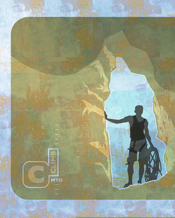 Climb Poster featuring the mixed media Climb by Greg Simanson