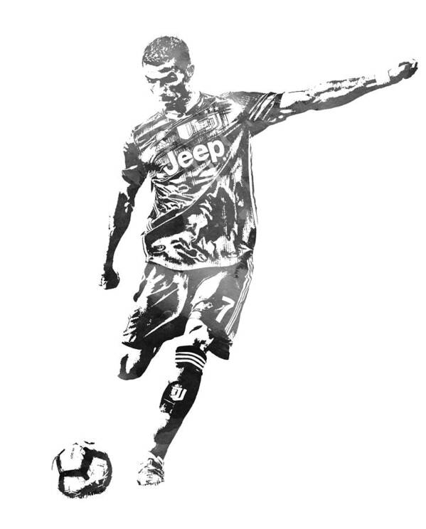 Cristiano Ronaldo Juventus Water Color Pixel Art 2 Poster by Joe Hamilton -  Pixels