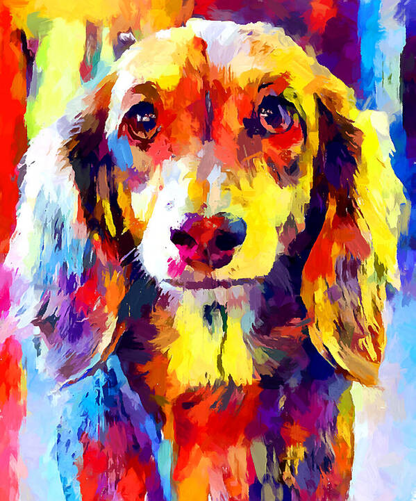 Dachshund Poster featuring the painting Dachshund 5 by Chris Butler