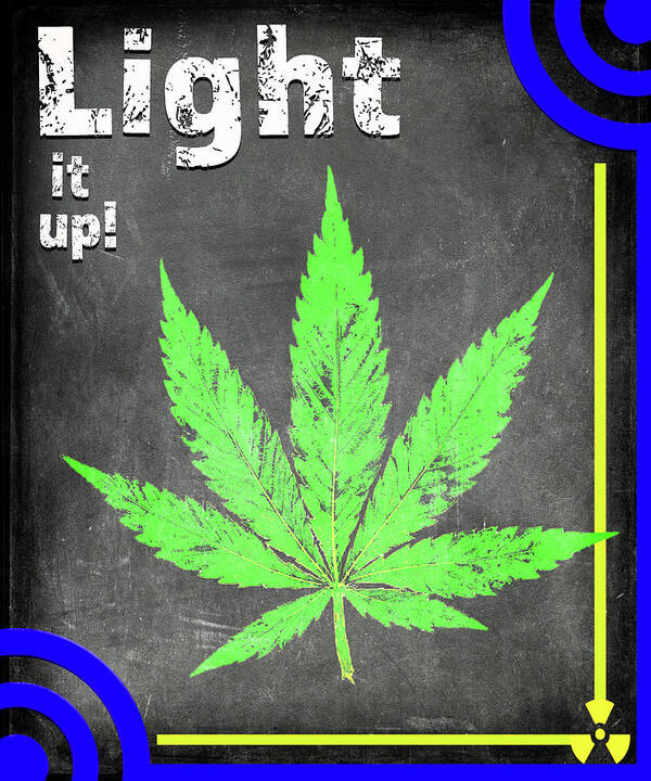 Dorm Room Light It Up 2b Poster featuring the mixed media Dorm Room Light It Up 2b by Lightboxjournal