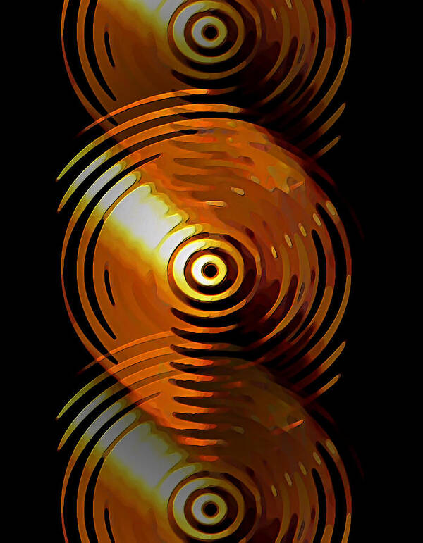 Gold Poster featuring the digital art Dripping Gold by David Manlove