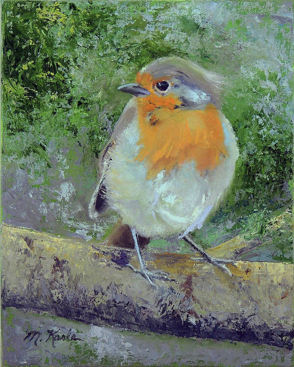 Robin Poster featuring the painting English Robin by Marsha Karle