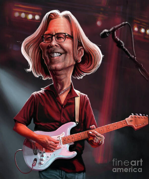 Eric Clapton Poster featuring the digital art Eric Clapton by Andre Koekemoer