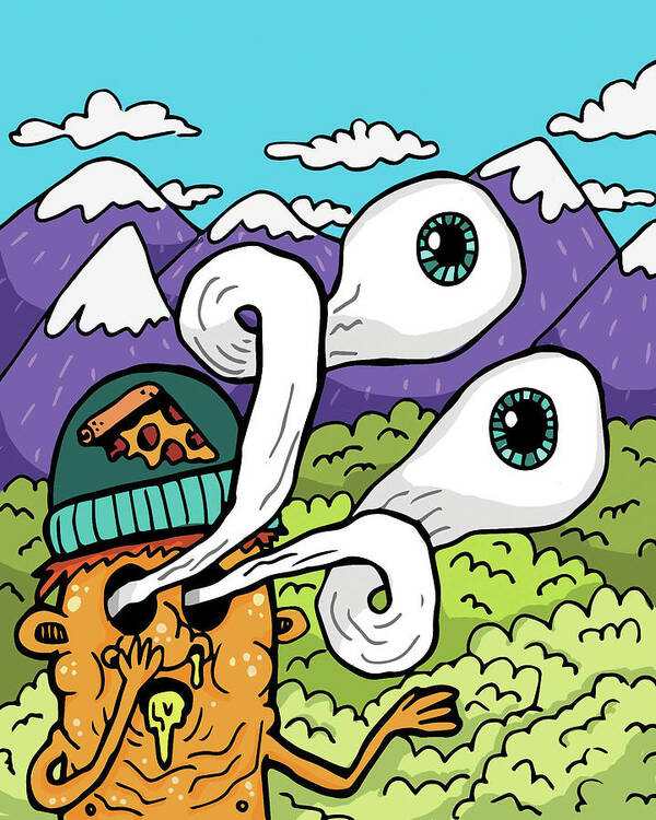 Eyeball Craze Poster featuring the digital art Eyeball Craze by Lauren Ramer