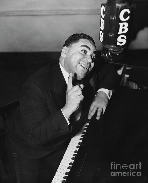 Singer Poster featuring the photograph Fats Waller Gesturing At Piano by Bettmann