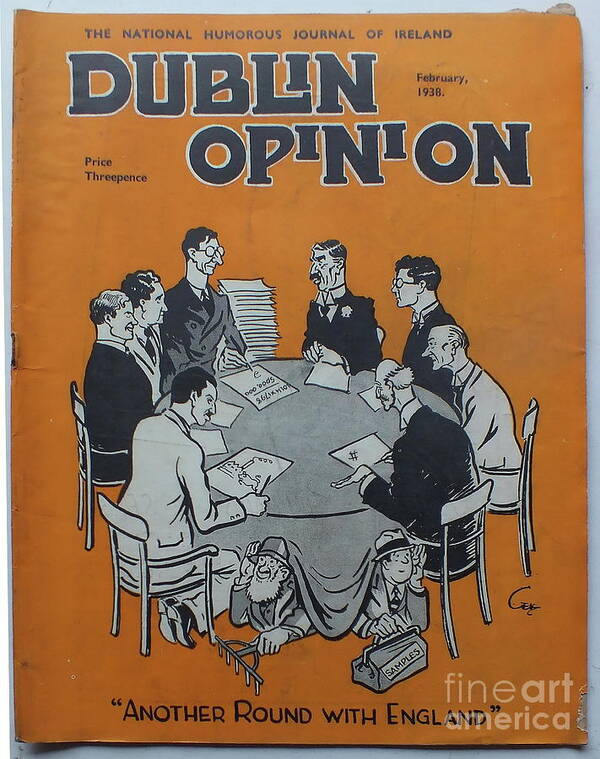 Ireland Poster featuring the photograph Feb 1938 Dublin Opinion by Val Byrne