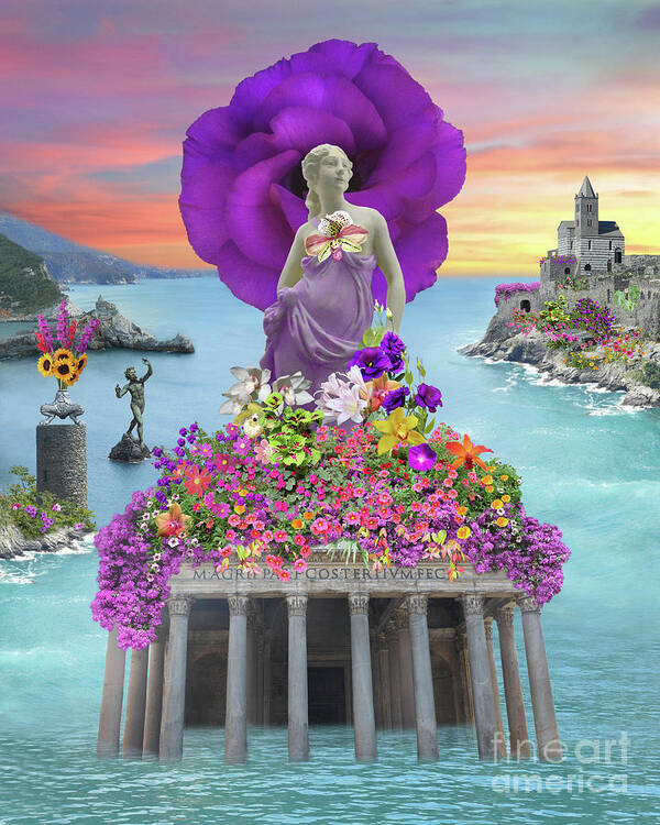 Flowers Poster featuring the digital art Flora's Holiday by Lucy Arnold
