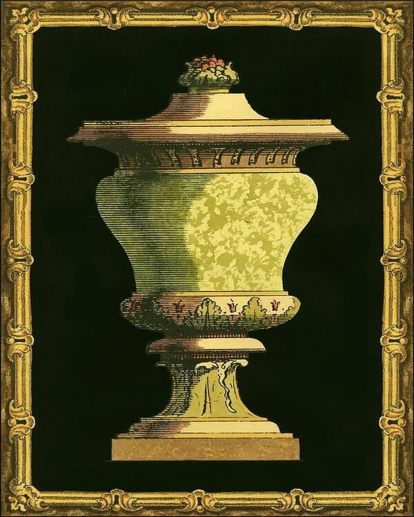 Decorative Elements Poster featuring the painting Framed Urn II by Vision Studio