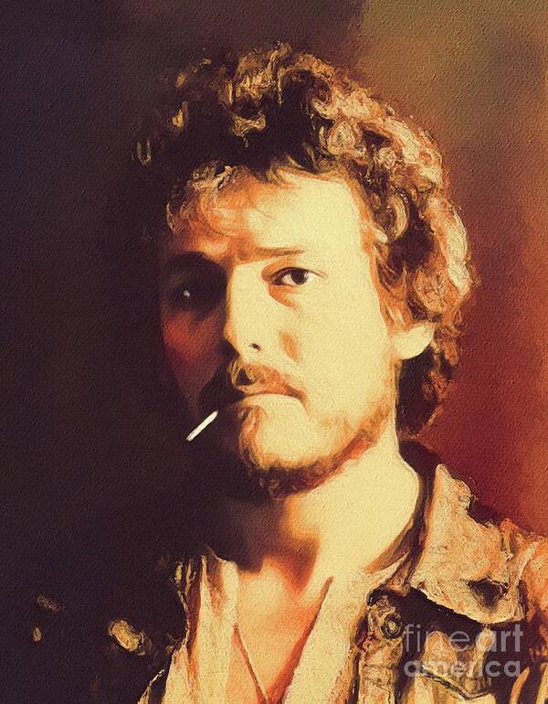 Gordon Poster featuring the painting Gordon Lightfoot, Music Legend by Esoterica Art Agency