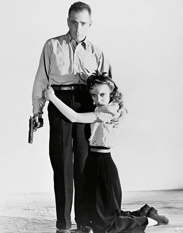 Humphrey Bogart Poster featuring the photograph HUMPHREY BOGART and IDA LUPINO in HIGH SIERRA -1941-. by Album