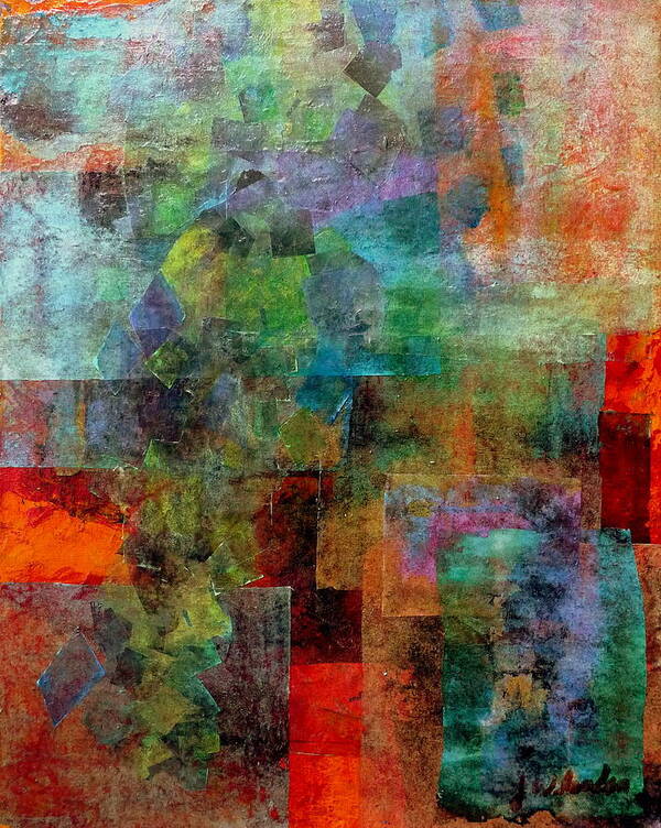 Abstract Poster featuring the mixed media In The Wind by Jim Whalen