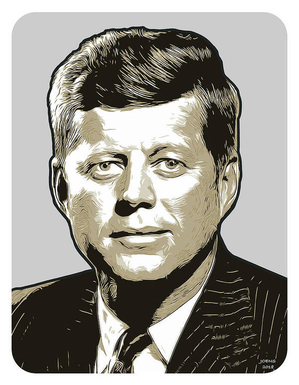 Jfk Poster featuring the digital art JFK by Greg Joens