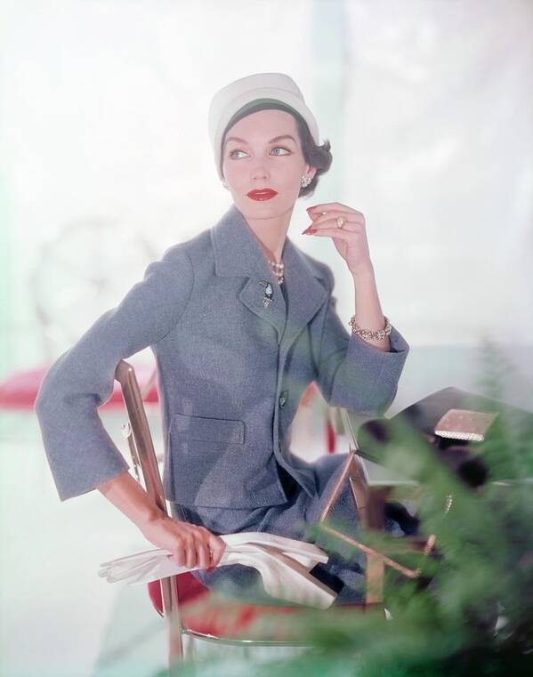 Fashion Poster featuring the photograph Joanna Mccormick In A Marquise Suit by Horst P. Horst