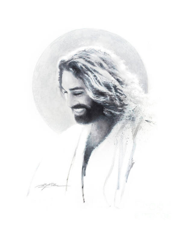 Jesu Poster featuring the painting Joy of the Lord Vignette by Greg Olsen