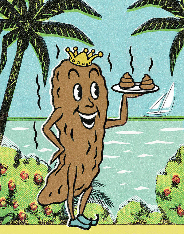 Beach Poster featuring the drawing King Poop by CSA Images