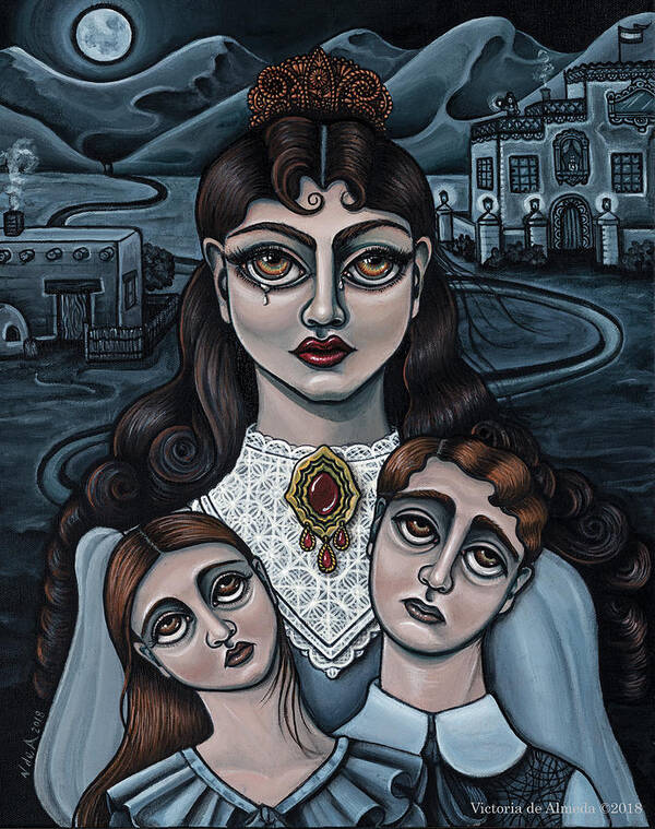La Llorona Poster featuring the painting La Llorona by Victoria De Almeida