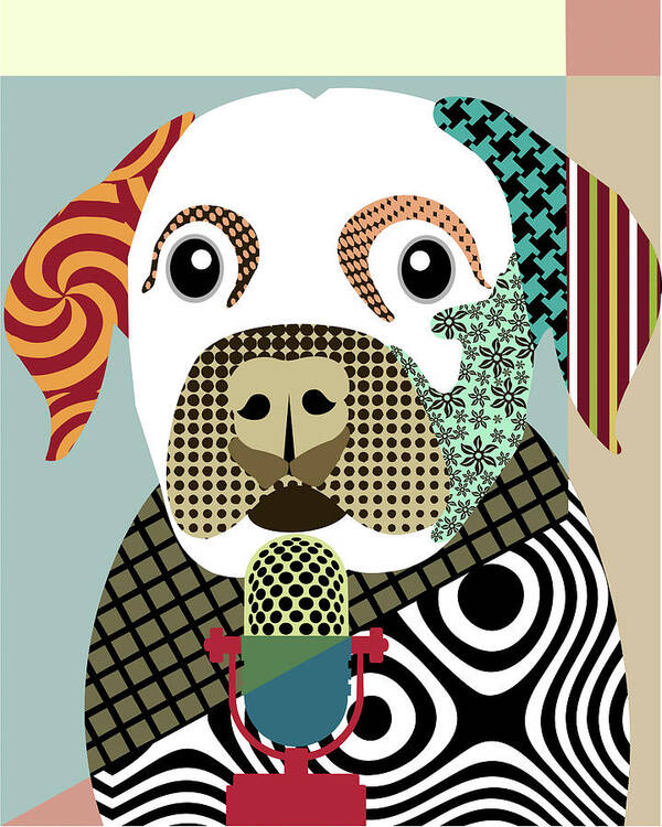 Labrador Retriever Poster featuring the digital art Labrador Retriever by Lanre Adefioye