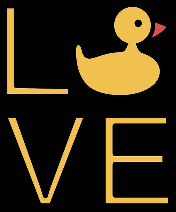 Love Poster featuring the digital art Love Ducks Super Cute And Very Fun Love Gift Idea Design by DogBoo