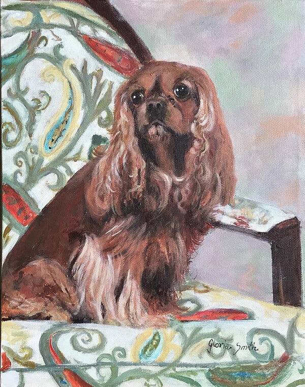 Dog Poster featuring the painting Lucy by Gloria Smith