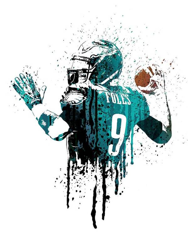 American Poster featuring the painting Nick Foles by Art Popop
