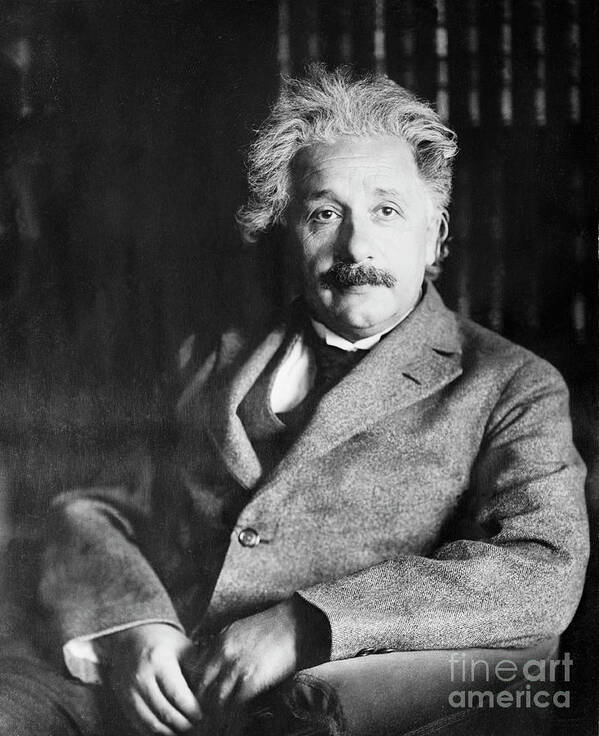 Physicist Poster featuring the photograph Portrait Of Albert Einstein by Bettmann