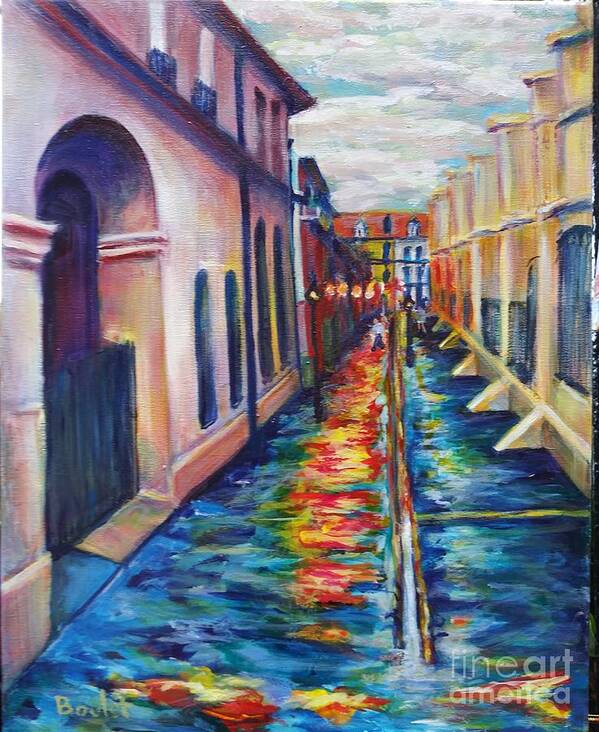 New Orleans Poster featuring the painting Rainy Pirate Alley by Beverly Boulet
