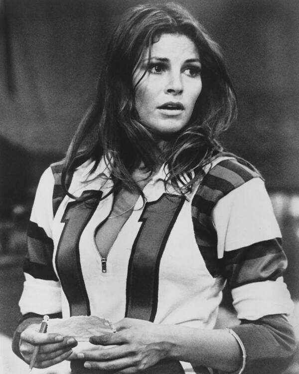 1972 Poster featuring the photograph Raquel Welch In Kansas City Bomber by Globe Photos