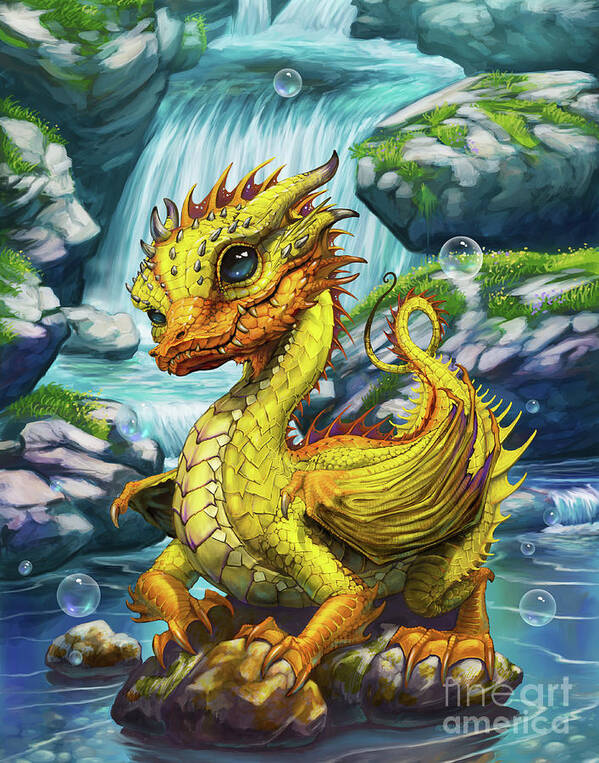 Rubber Ducky Poster featuring the digital art Rubber Ducky Dragon by Stanley Morrison