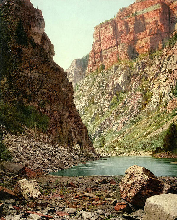 Poster featuring the photograph Second Tunnel, Grand River Canyon by Detroit Photographic Company